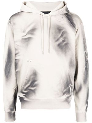 HELIOT EMIL hoodie en coton à imprimé abstrait - Marron