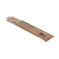 Houten bestekset 3/1 mes + vork + servet