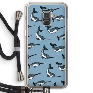 Narwhal: Samsung Galaxy A8 (2018) Transparant Hoesje met koord