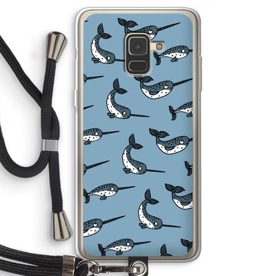 Narwhal: Samsung Galaxy A8 (2018) Transparant Hoesje met koord
