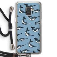 Narwhal: Samsung Galaxy A8 (2018) Transparant Hoesje met koord