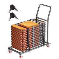 VEVOR Opvouwbare Stoel Stand Stoel Trolley 25 Stoelen 136kg L-Vorm 1080x508x1090mm