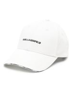 Karl Lagerfeld casquette à logo brodé - Blanc