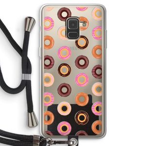 Donuts: Samsung Galaxy A8 (2018) Transparant Hoesje met koord