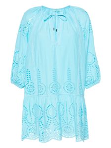 Melissa Odabash caftan Ashley en broderie anglaise - Bleu