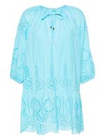 Melissa Odabash caftan Ashley en broderie anglaise - Bleu