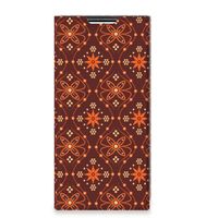 Samsung Galaxy S22 Ultra Hoesje met Magneet Batik Brown - thumbnail