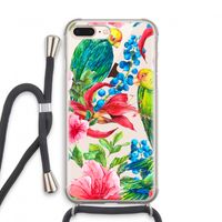 Papegaaien: iPhone 7 PLUS Transparant Hoesje met koord