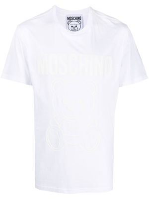 Moschino t-shirt en coton à logo imprimé - Blanc