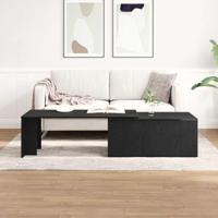 Salontafel Zwart eiken 150 x 50 x 35 cm Bewerkt hout