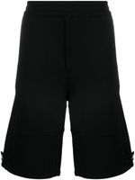 Alexander McQueen short en coton à plaque logo - Noir