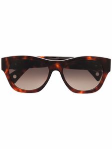 Lanvin lunettes de soleil à effet écaille de tortue - Marron