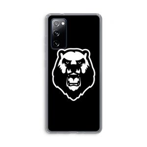 Angry Bear (black): Samsung Galaxy S20 FE / S20 FE 5G Transparant Hoesje