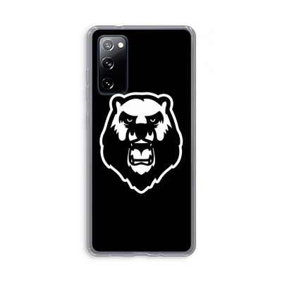 Angry Bear (black): Samsung Galaxy S20 FE / S20 FE 5G Transparant Hoesje