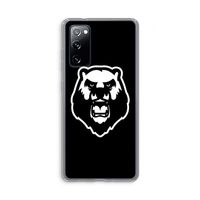 Angry Bear (black): Samsung Galaxy S20 FE / S20 FE 5G Transparant Hoesje