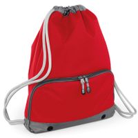 Sport gymtas rood met rijgkoord 49 x 35 cm van polyester