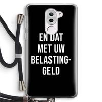 Belastinggeld - Zwart: Honor 6X Transparant Hoesje met koord