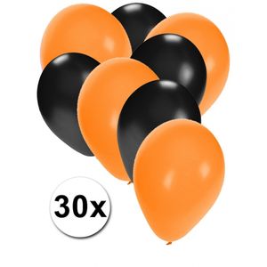 Feestartikelen Ballonnen oranje/zwart