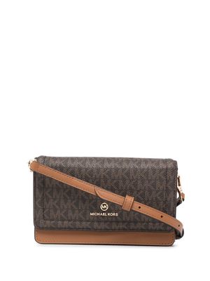 Michael Kors sac à bandoulière Jet Set à logo imprimé - Marron