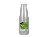 Papstar 25 drinkbekers pla pure 250ml glashelder
