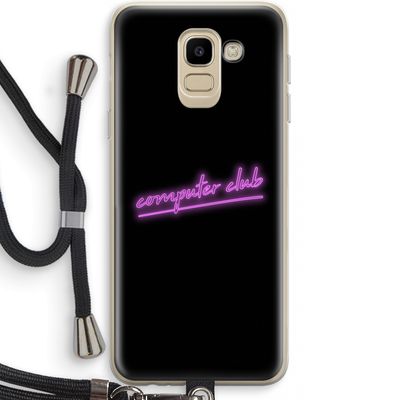 Vice Black: Samsung Galaxy J6 (2018) Transparant Hoesje met koord