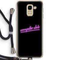 Vice Black: Samsung Galaxy J6 (2018) Transparant Hoesje met koord