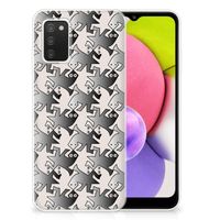 Samsung Galaxy A03S TPU Hoesje Salamander Grey - thumbnail