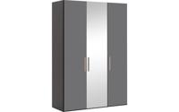 Goossens Kledingkast Easy Storage Ddk, Kledingkast 153 cm breed, 220 cm hoog, 2x glas draaideur en 1x spiegel draaideur midden Goossens Kledingkast Easy Storage Ddk, Kledingkast 153 cm breed, 220 cm hoog, 2x glas draaideur en 1x spiegel draaideur midden