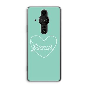 Friends heart pastel: Sony Xperia Pro-I Transparant Hoesje