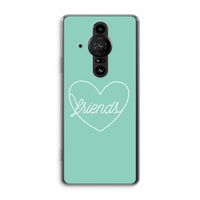 Friends heart pastel: Sony Xperia Pro-I Transparant Hoesje