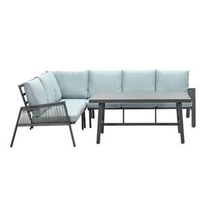 Garden Impressions Brendon lounge dining set 4-delig L - mint grijs