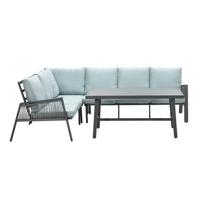 Garden Impressions Brendon lounge dining set 4-delig L - mint grijs - thumbnail