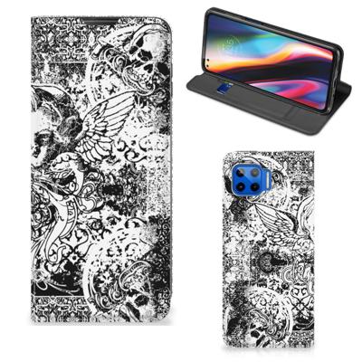 Mobiel BookCase Motorola Moto G 5G Plus Skulls Angel