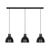 Hanglamp eettafel 3 zwarte kappen E27 fitting &apos;Pop&apos;