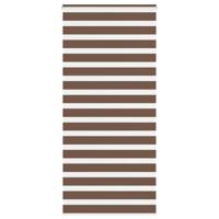 VidaXL Zebra rolgordijn 105x230 cm stofbreedte 100,9cm polyester bruin