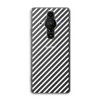 Strepen zwart-wit: Sony Xperia Pro-I Transparant Hoesje