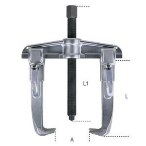 Beta 1502/2 Twee armige universele trekkers met snelspan instelling en borging van de armen - 015020002 015020002