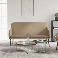 Bankje 110x76x80 cm kunstleer cappuccinokleurig