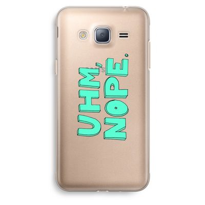 UHM, NOPE.: Samsung Galaxy J3 (2016) Transparant Hoesje