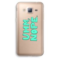 UHM, NOPE.: Samsung Galaxy J3 (2016) Transparant Hoesje