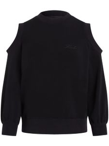 Karl Lagerfeld sweat à logo brodé - Noir