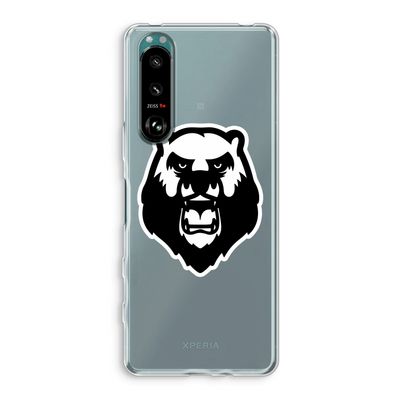Angry Bear (white): Sony Xperia 5 III Transparant Hoesje