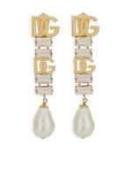 Dolce & Gabbana boucles d'oreilles DG serties de cristal et de perles artificielles - thumbnail