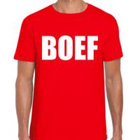 Verkleed T-shirt voor heren - BOEF - rood - carnaval / foute party