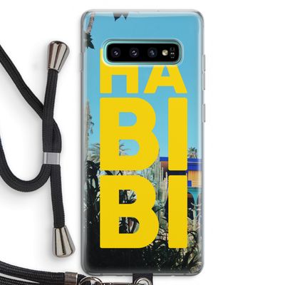 Habibi Majorelle : Samsung Galaxy S10 Plus Transparant Hoesje met koord