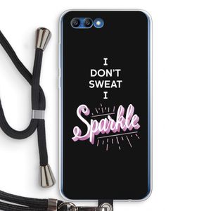Sparkle quote: Honor 10 Transparant Hoesje met koord
