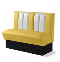 Amerikaanse Dinerbank 120 cm Geel - Bel Air Retro Fifties Furniture HW120 Amerikaanse Dinerbank 120 cm Geel - Bel Air Retro Fifties Furniture HW120