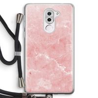 Roze marmer: Honor 6X Transparant Hoesje met koord