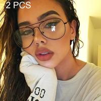 2 PC's Fashion Oversize mannen vrouwen duidelijk Lens brillen willekeurige kleur