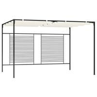 Prieel met uittrekbaar dak 180 g/m² 3x4x2,3 m crèmekleurig